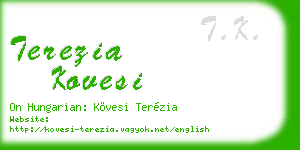 terezia kovesi business card